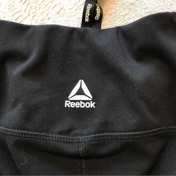 Reebok black gray white pocket logo workout pants Size XS - Picture 3 of 8